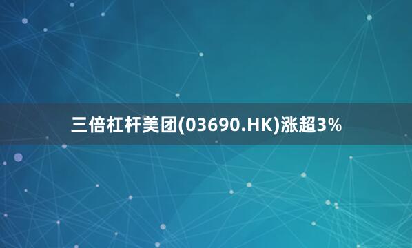 三倍杠杆美团(03690.HK)涨超3%